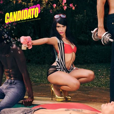 Arte de divulgação de Candidato, single de Lou Garcia